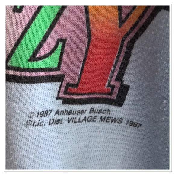 Vintage 80's Spuds Mackenzie Bud Light Party Frenzy Single Stitch T-Shirt Size M - Picture 8 of 12